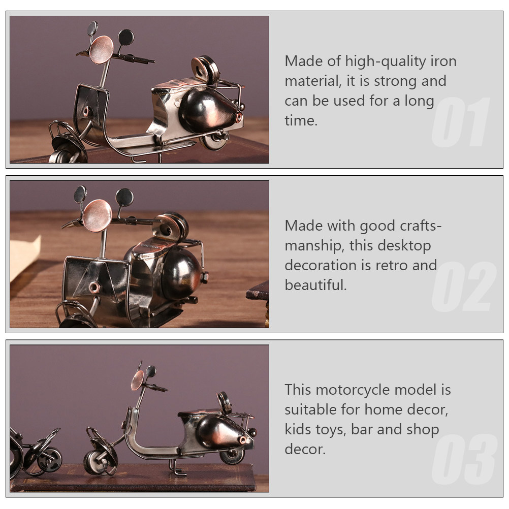 Home Bar Shelves - Sculpture de moto en fer de