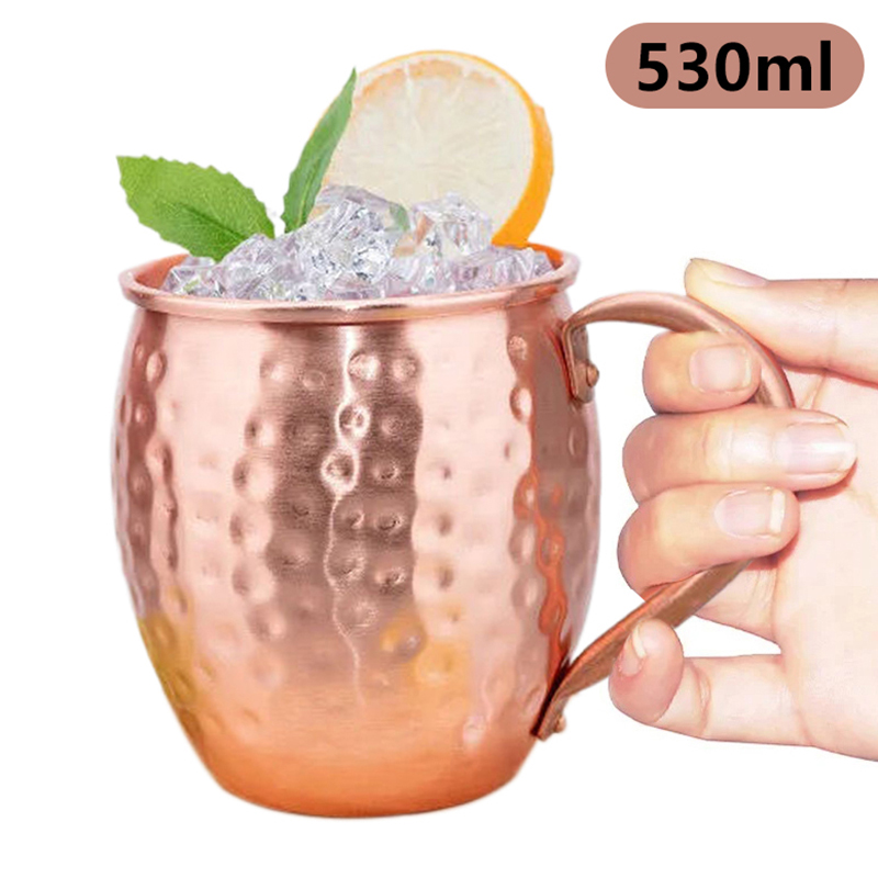 Mule Copper Mug - 【F】530ml Tasse Moscow Mule 100% Cuivre,