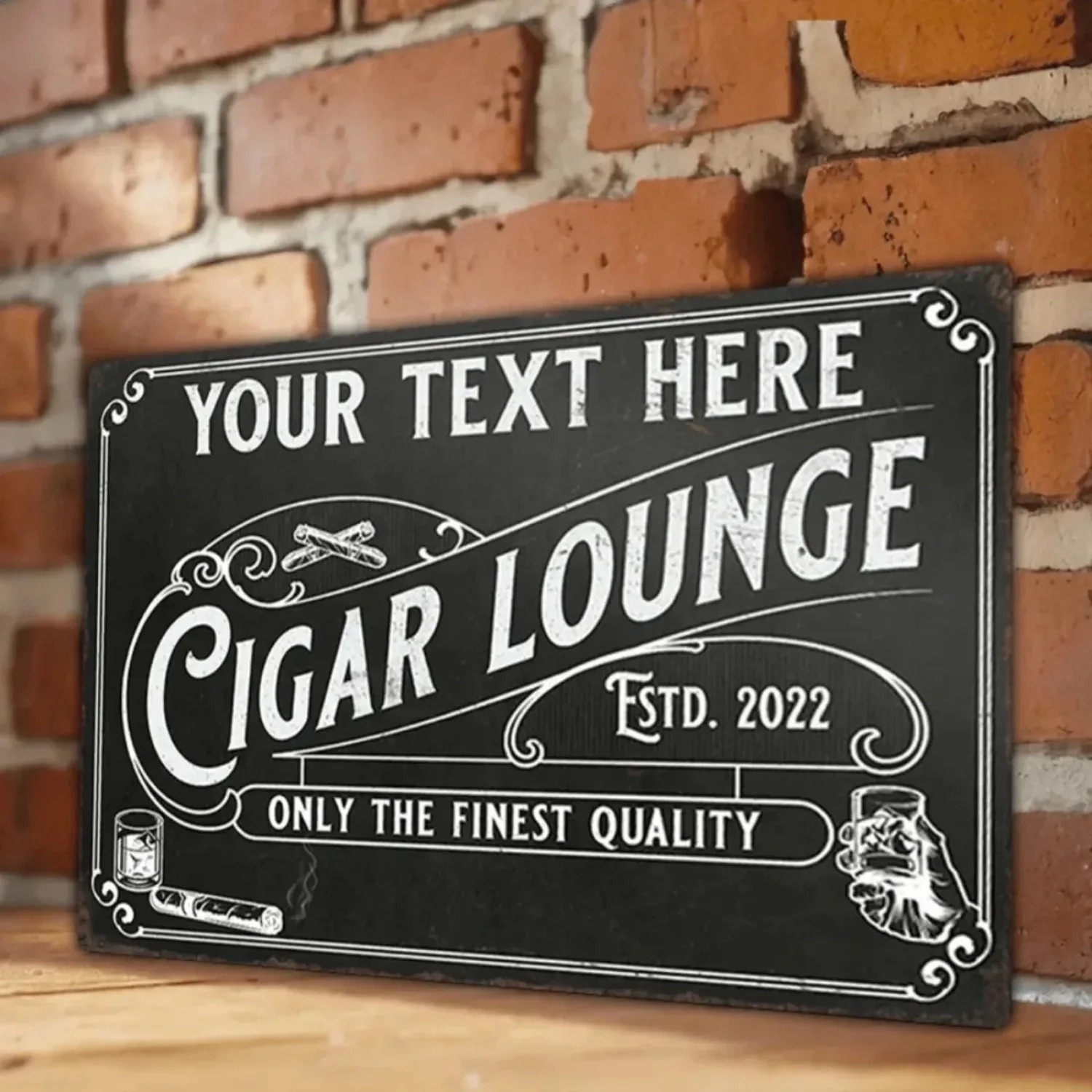 Home Bar Lounge - CIFbuy Plaque murale vintage en aluminium
