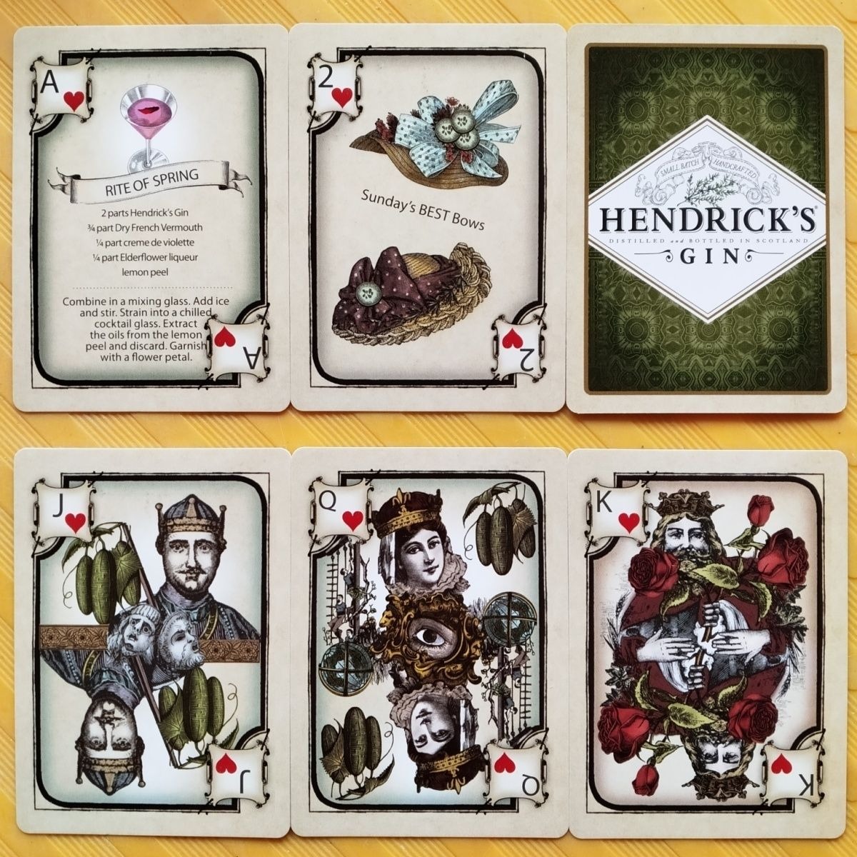 Jeu de cartes Hendrick's Gin 9 - Cocktail Recipe Book avis et prix