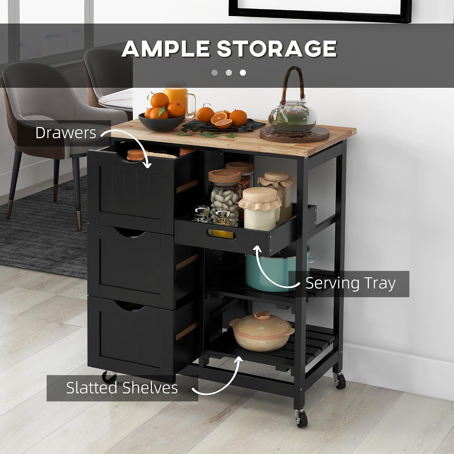 Chariot de cuisine roulant ave - Home Bar Shelves avis et prix