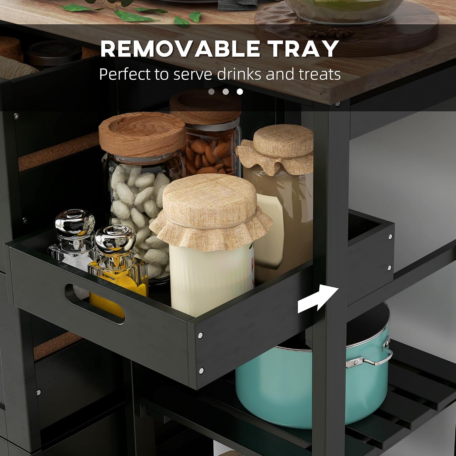 Chariot de cuisine roulant ave - Home Bar Shelves avis et prix