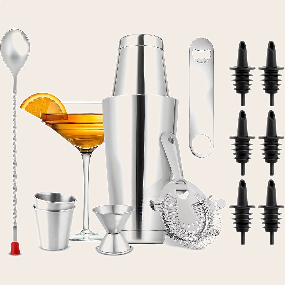 Ensemble de shaker à cocktails - Cocktail Recipe Book avis et prix