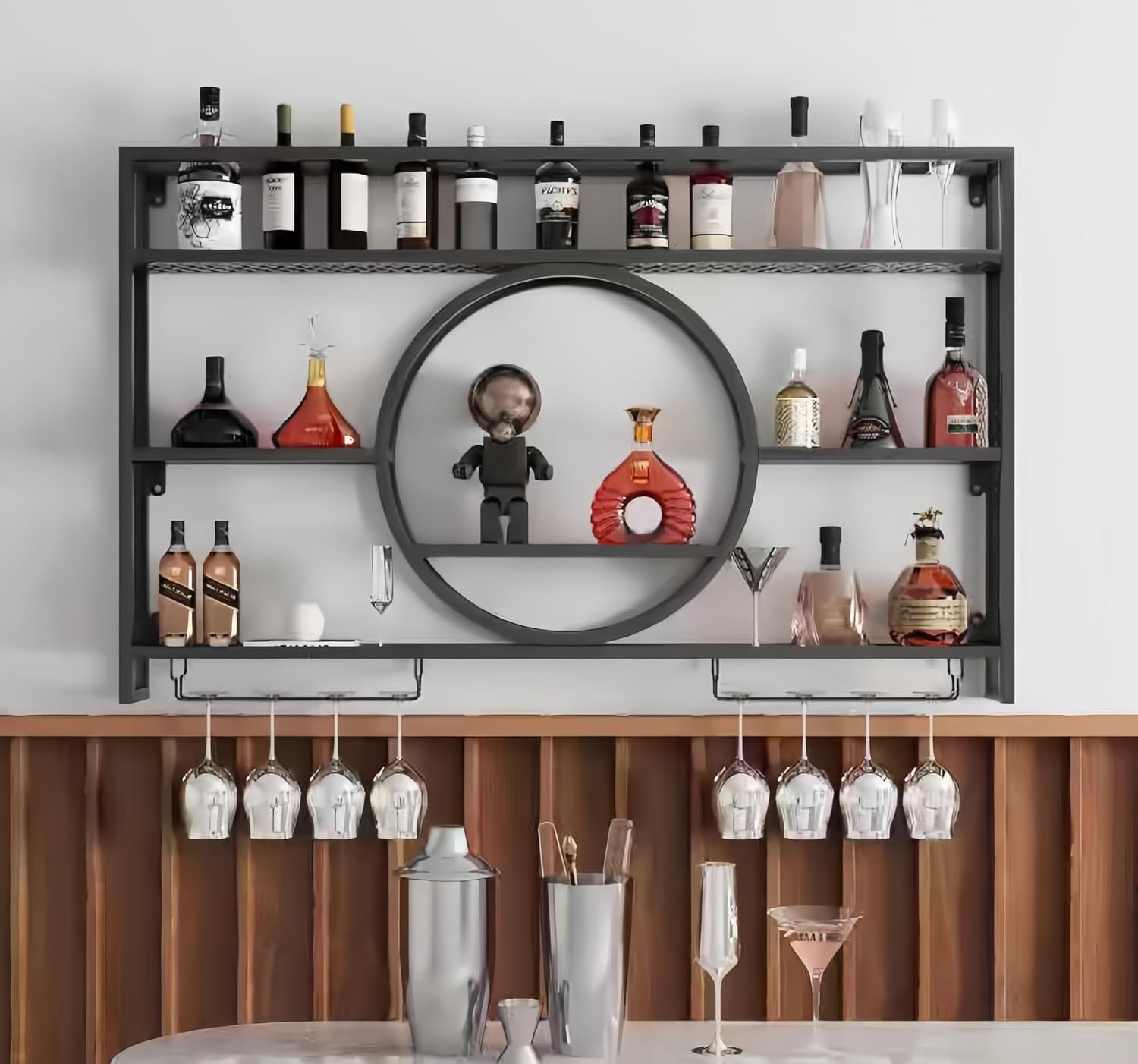Étagère murale en métal noir p - Home Bar Shelves avis et prix