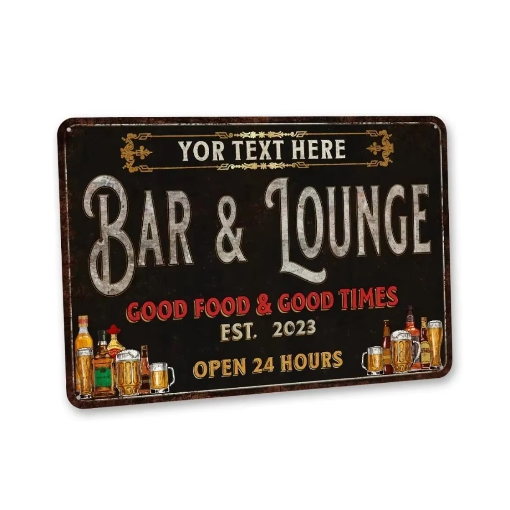 Plaque murale en métal personn - Home Bar Lounge avis et prix