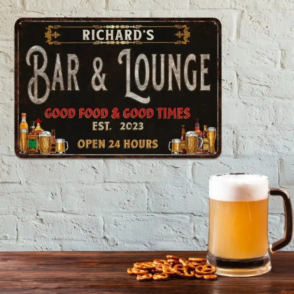 Plaque murale en métal personn - Home Bar Lounge avis et prix