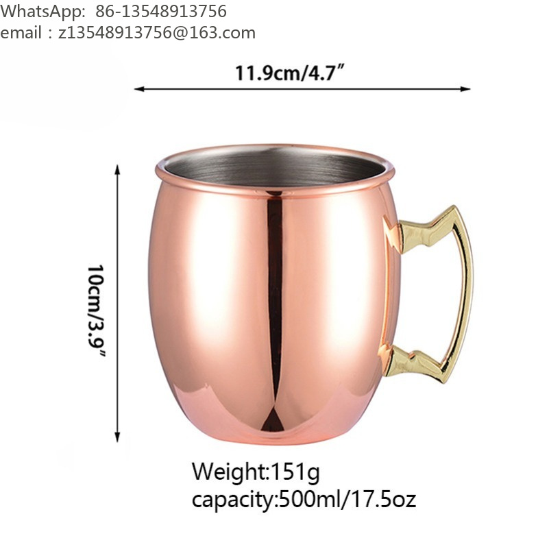 Tasse Moscow Mule en acier ino - Mule Copper Mug avis et prix