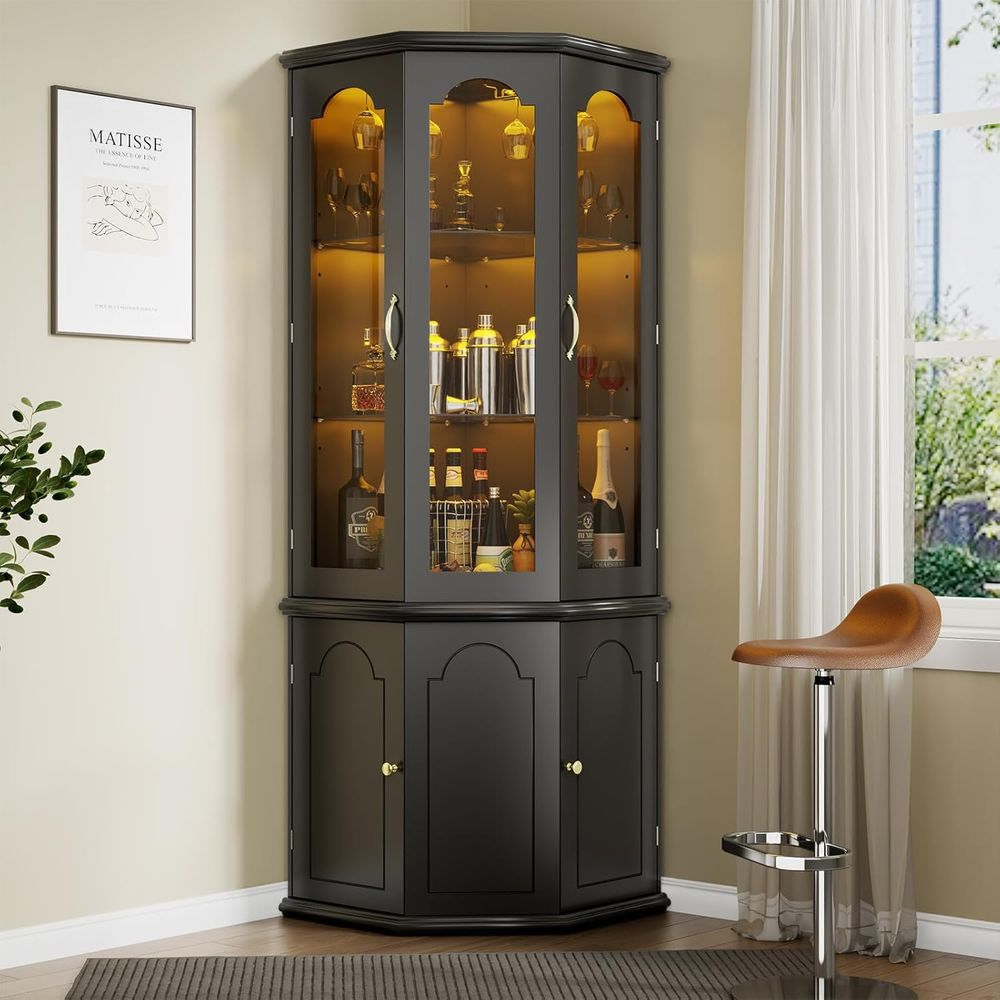 Armoire de bar illuminée avec  - Home Bar Shelves avis et prix