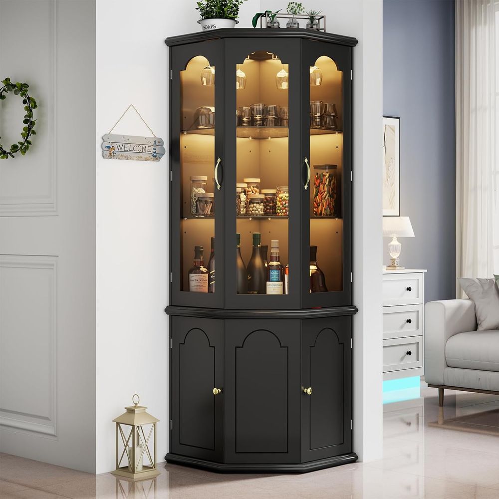 Armoire de bar illuminée avec  - Home Bar Shelves avis et prix