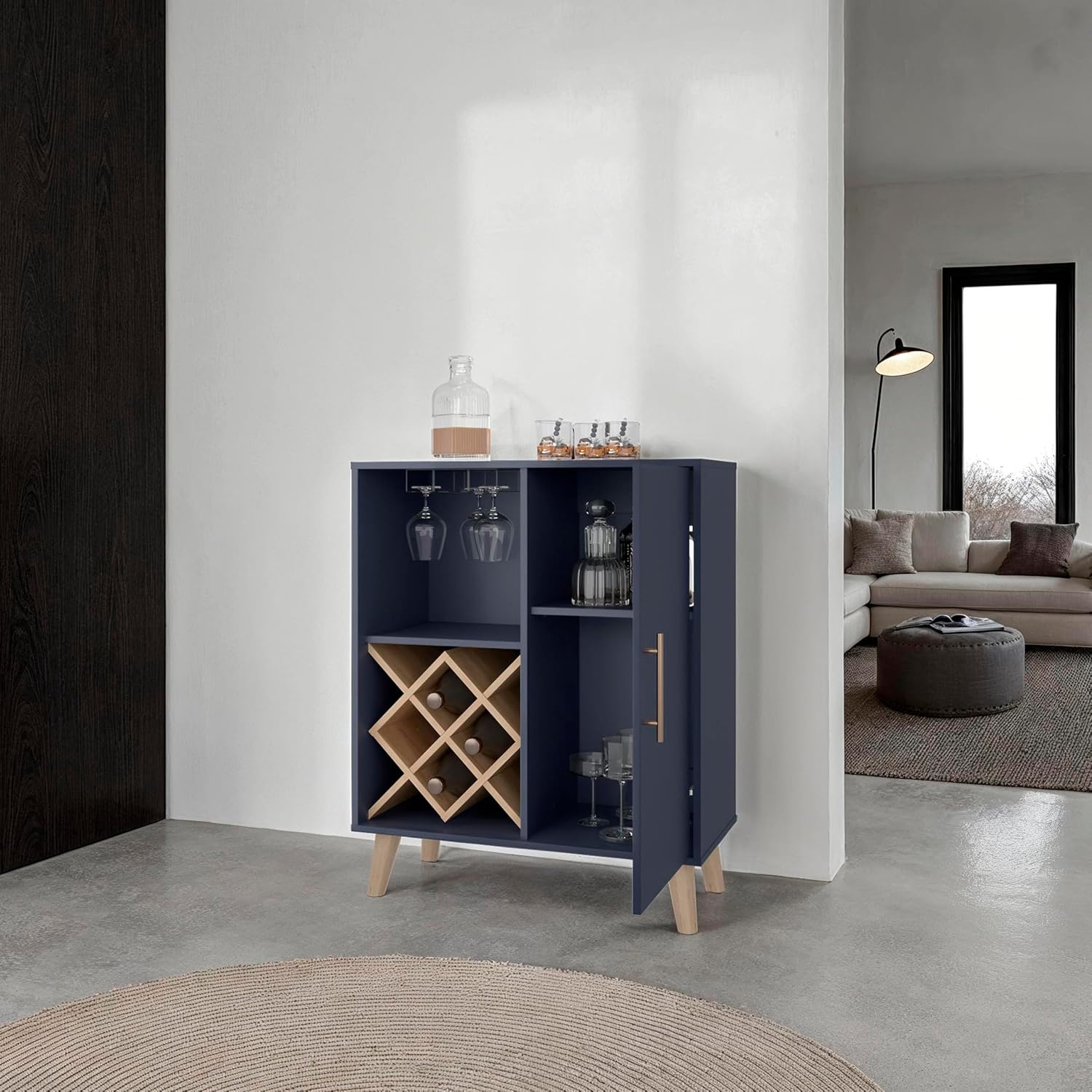 Meuble de bar en chêne bleu, 4 - Home Bar Shelves avis et prix